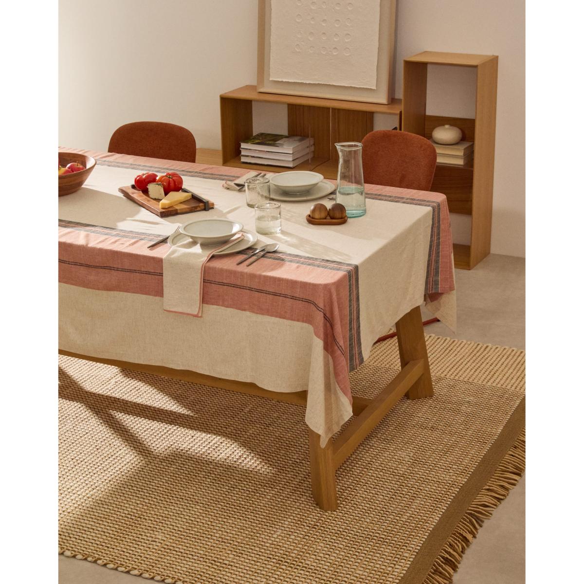 Blart beige wool rug with contrasting side stripe 160 x 230 cm – image 7