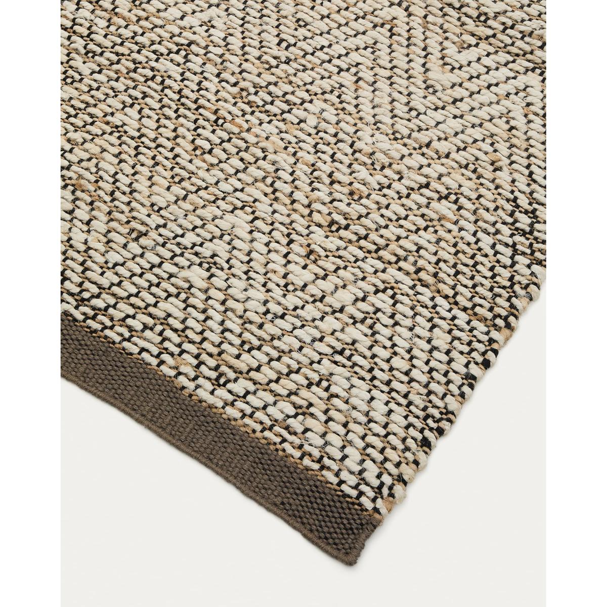 Tambo beige jute jacquard rug 70 x 140cm – image 2