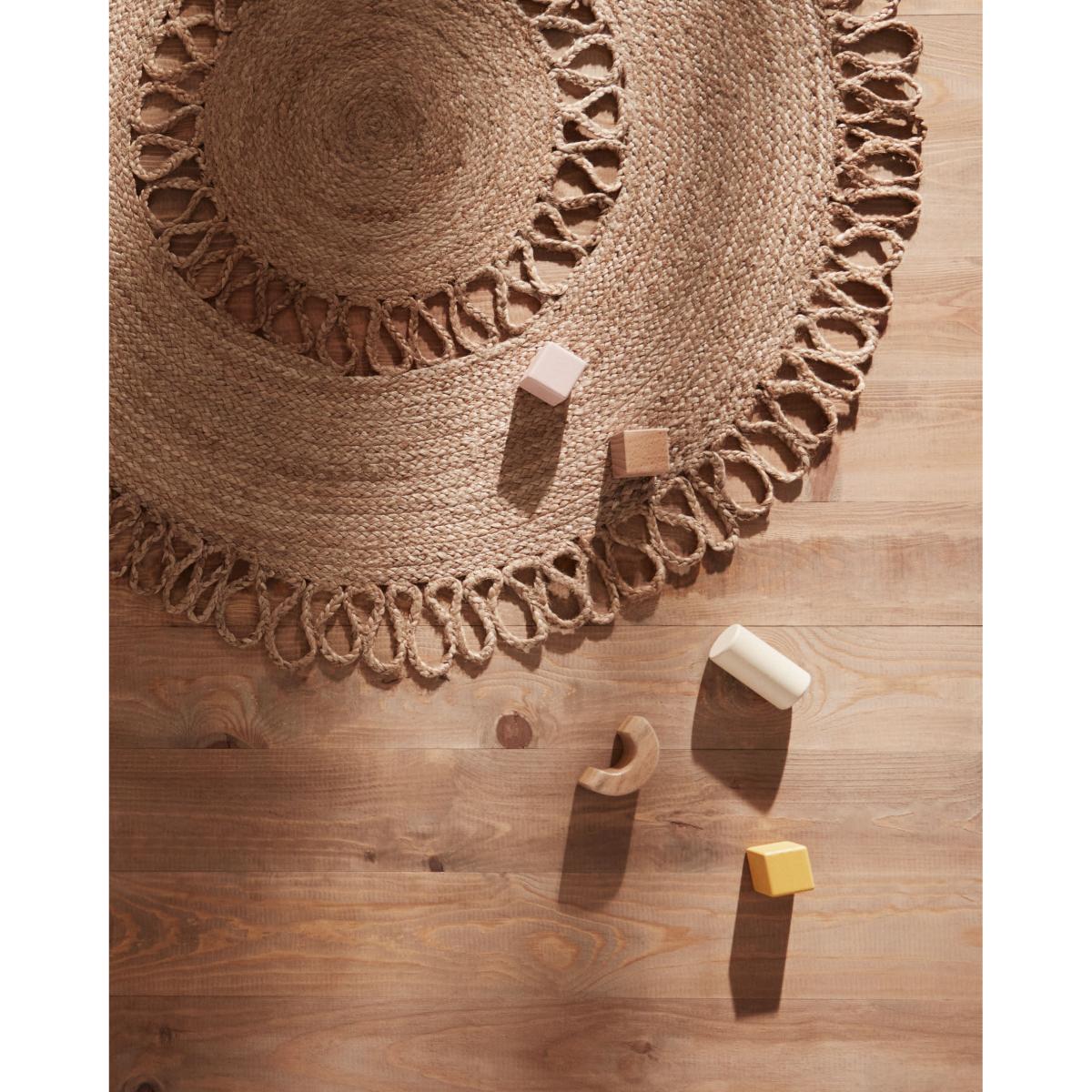 Vicenza 100% jute round rug, Ø 120 cm – image 2