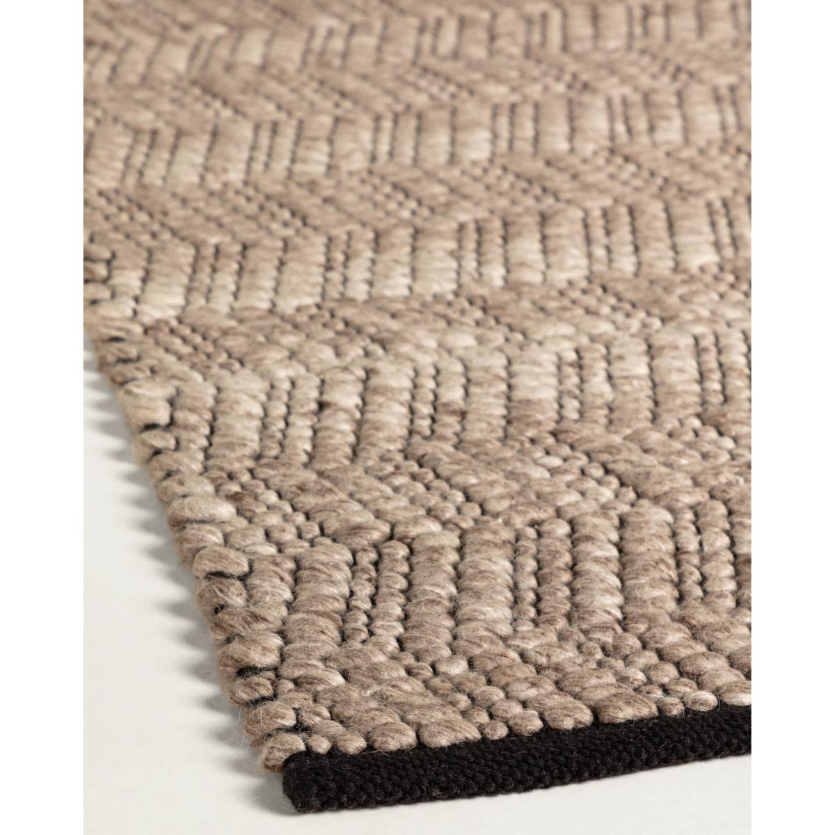 Neida rug in brown wool, 160 x 230 cm – image 3