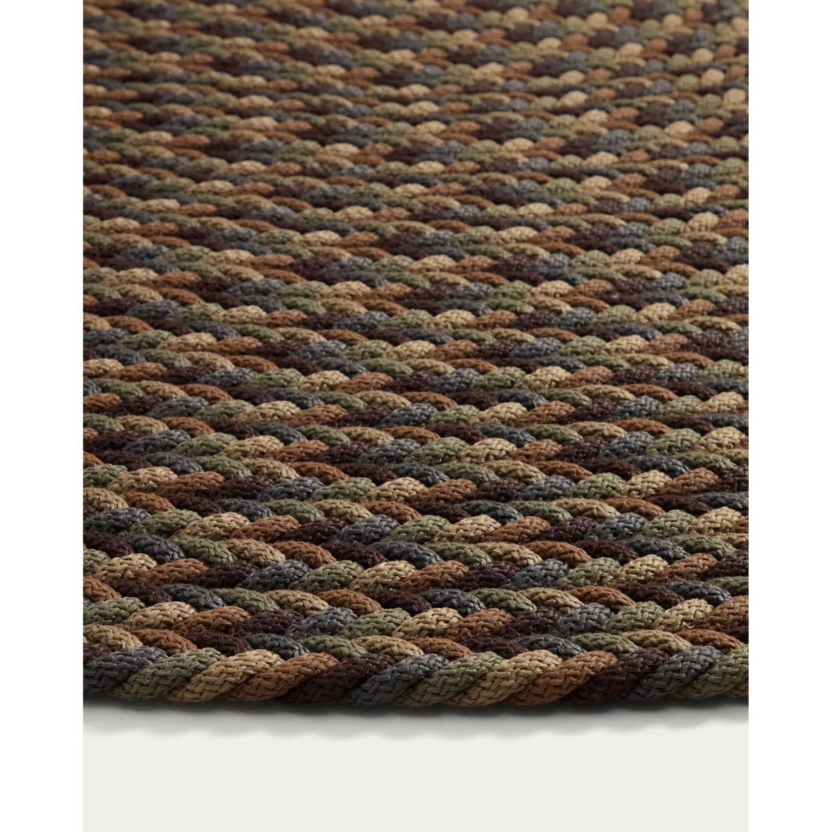 Despas multicolour round rug made from synthetic fibres Ø 200 cm – image 4
