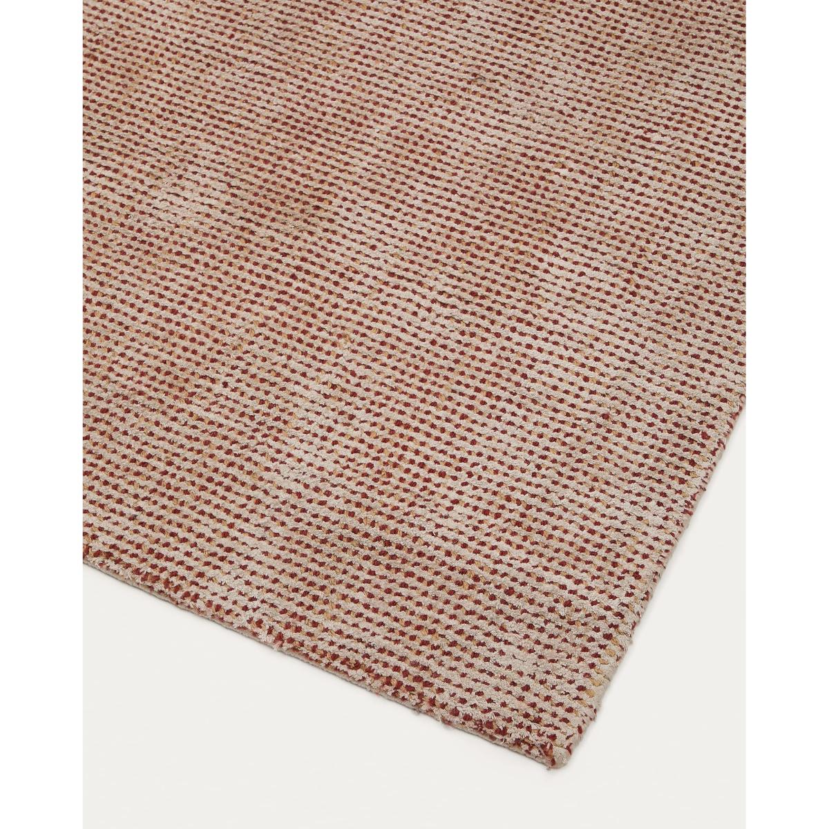 Elvan terracotta rug in a viscose and jute mix, 160 x 230 cm – image 3