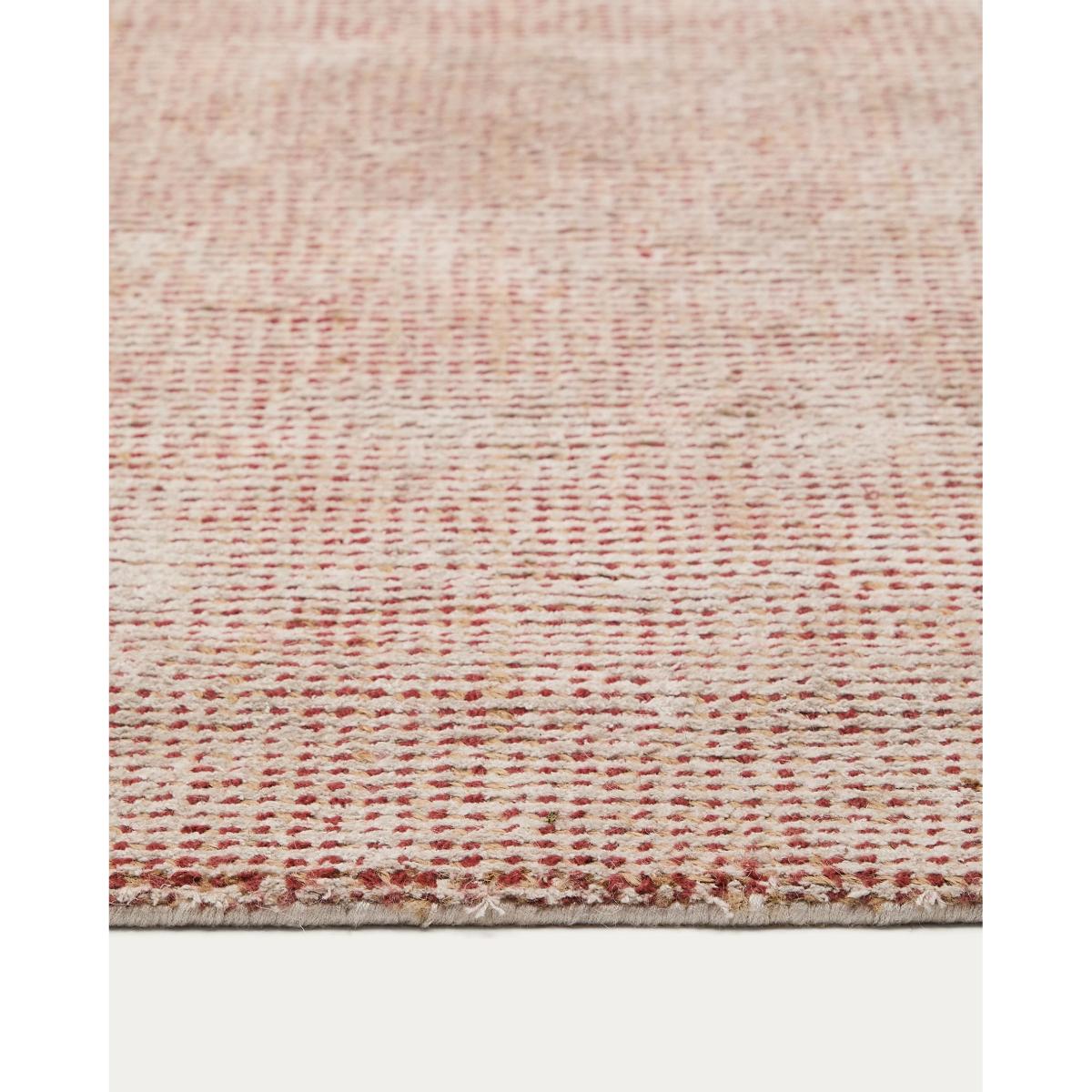 Elvan terracotta rug in a viscose and jute mix, 160 x 230 cm – image 4