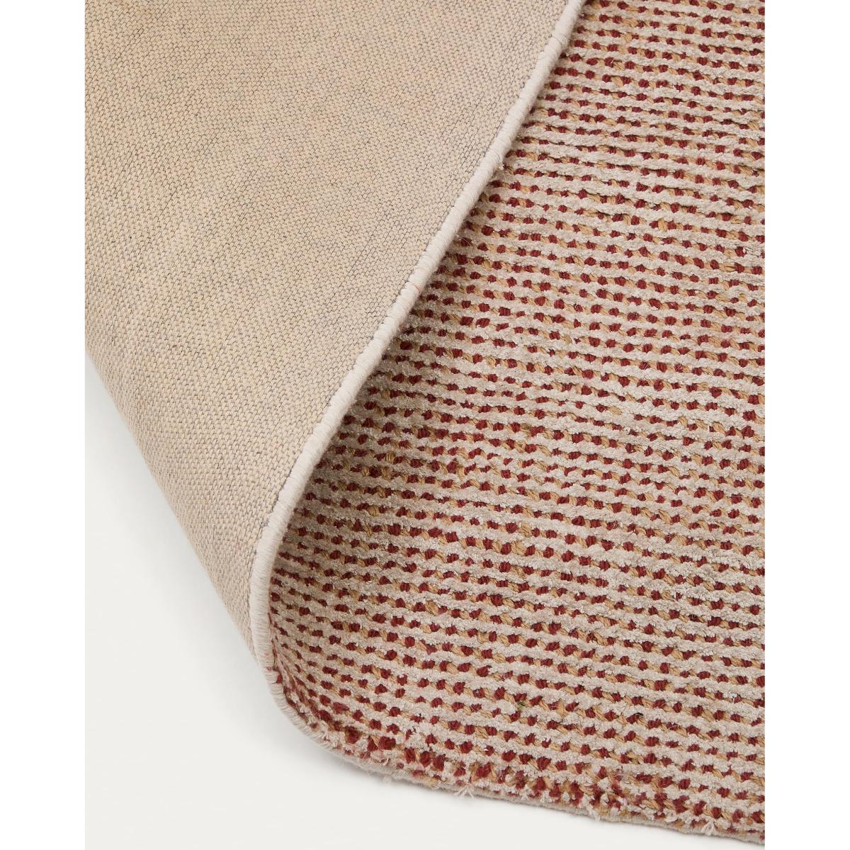 Elvan terracotta rug in a viscose and jute mix, 160 x 230 cm – image 5