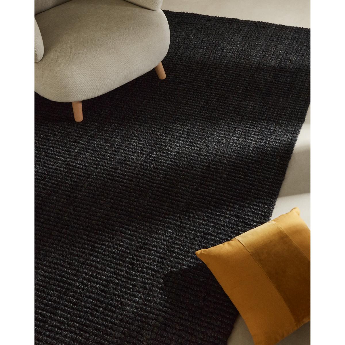 Madelin black jute rug 160 x 230 cm – image 2