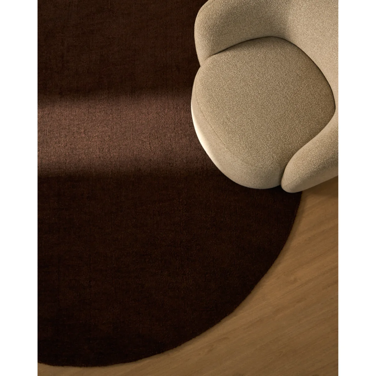 Empuries brown round rug Ø200 cm – image 2
