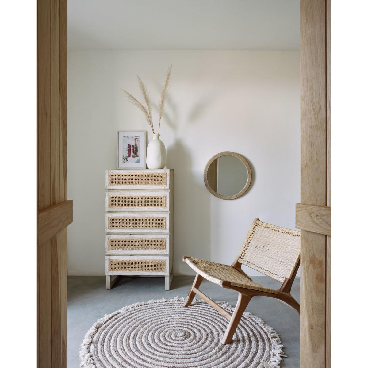 Gisel round jute and cotton rug 120 cm – image 2