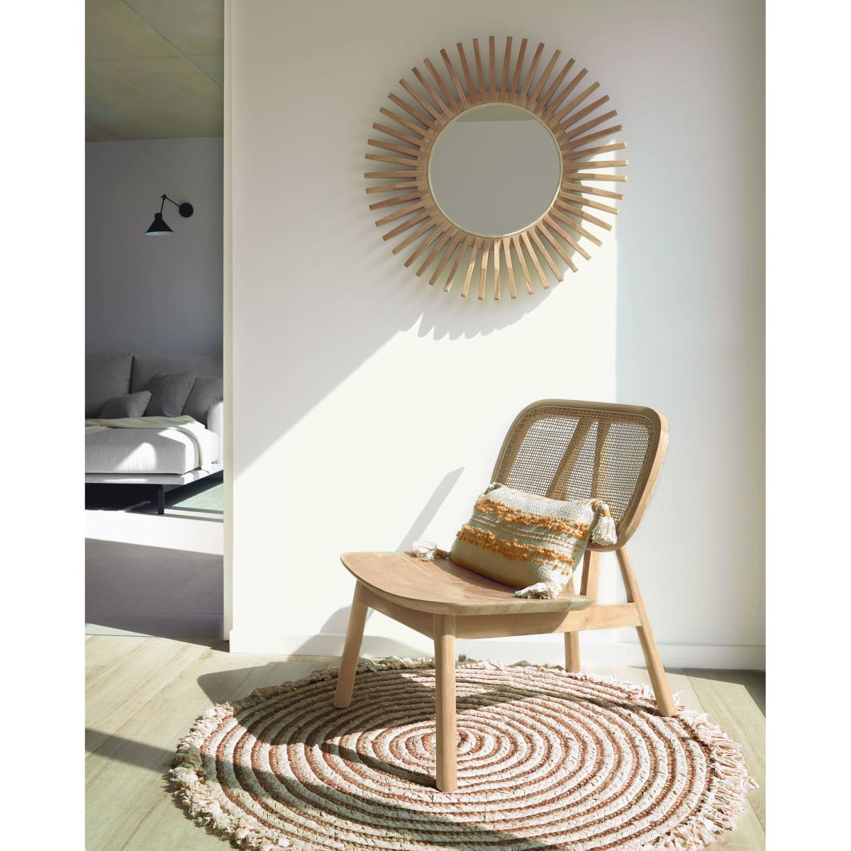 Gisel round jute and cotton rug 120 cm – image 5