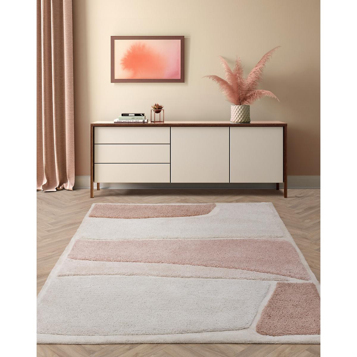 Tonal Abstract Shapes Rug – image 3