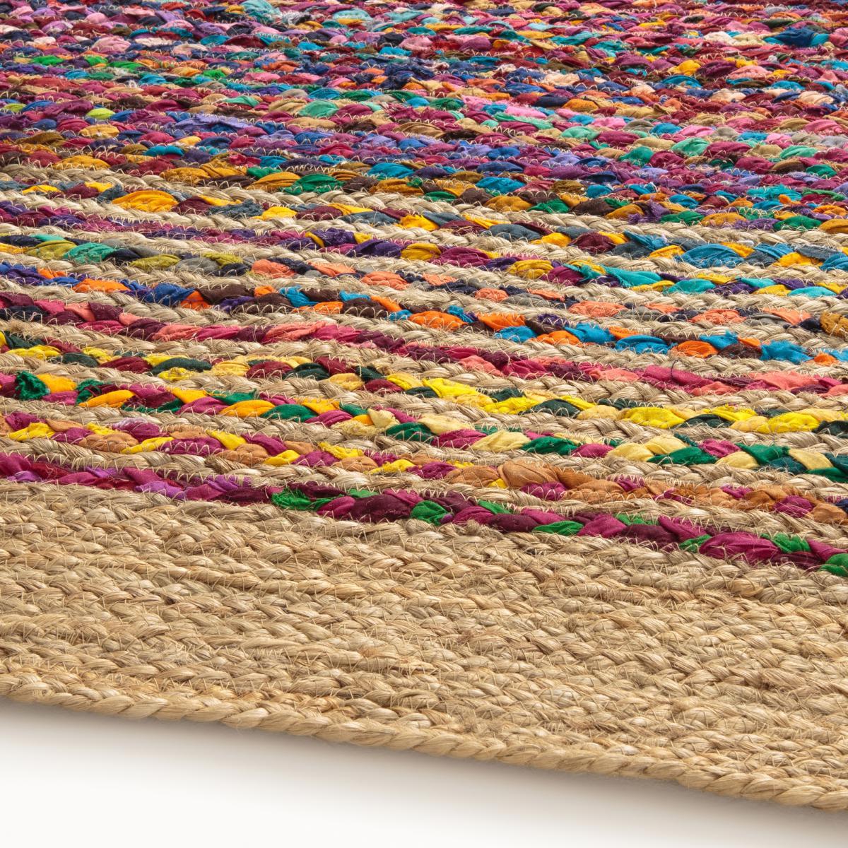 Jaco Rug with Jute and Multicolour Cotton – image 2
