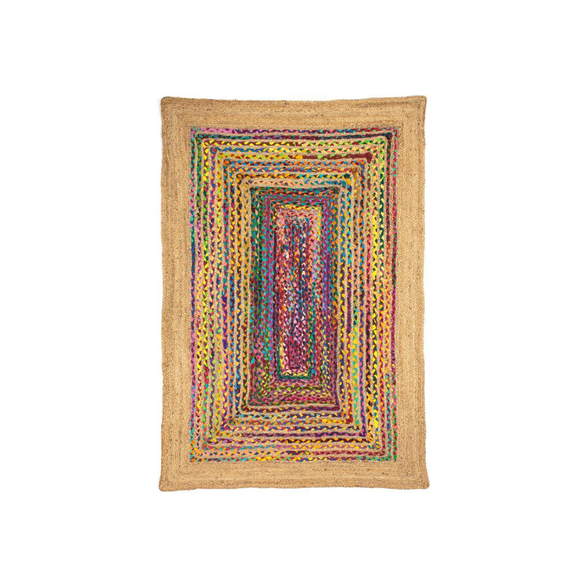 Jaco Rug with Jute and Multicolour Cotton – image 1