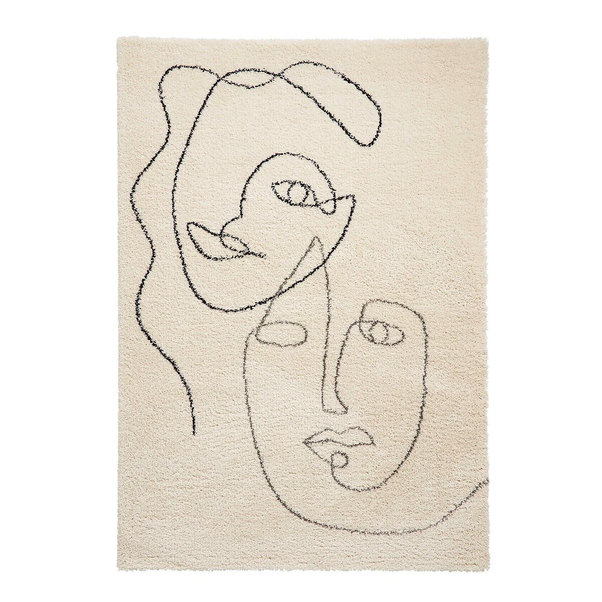 Silhouette Face Berber Style Shaggy Rug – image 2