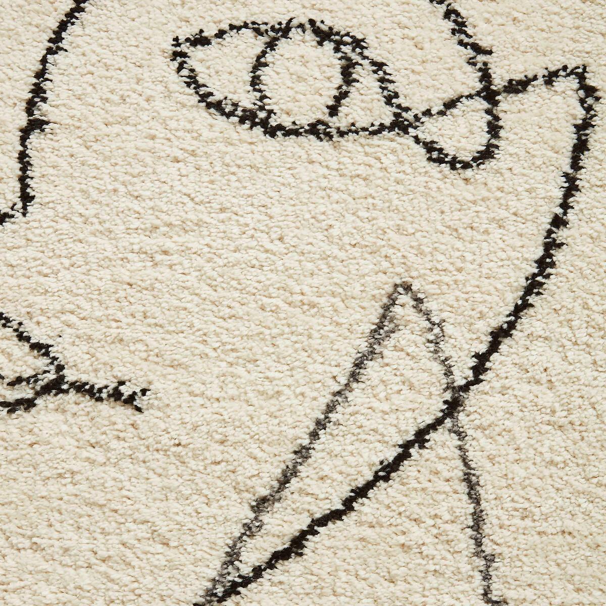 Silhouette Face Berber Style Shaggy Rug – image 5