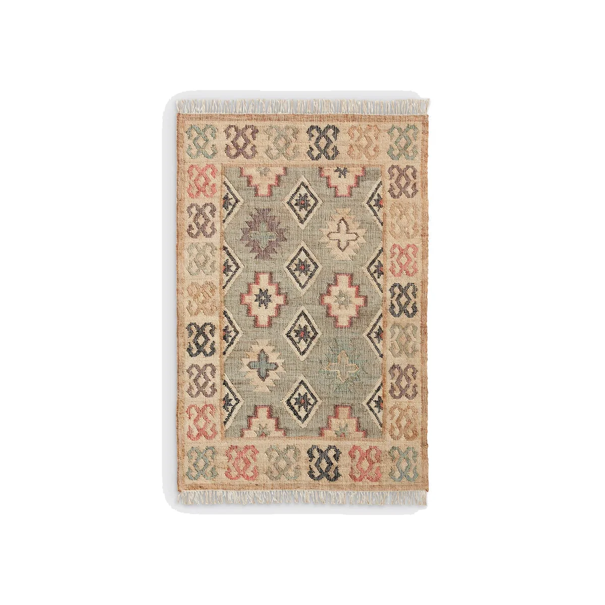 Kaliny Jute and Cotton Distressed Kilim Rug – image 1