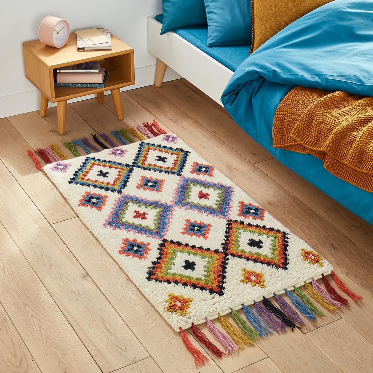 Ourika Berber Style Bedside Runner Rug – image 1