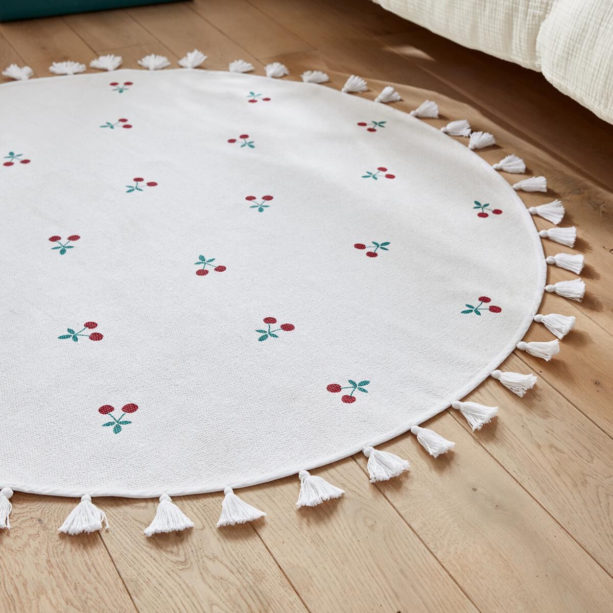 Griotte Round Child's Rug with Cherry Print – image 2