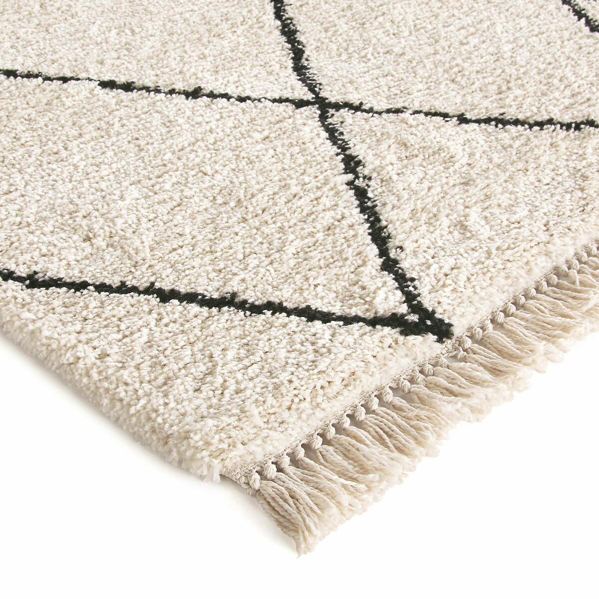 Jiraya Fringed Berber-Style Rug – image 3