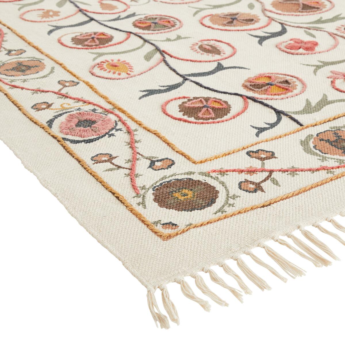 Aristis Floral 100% Cotton Flat Woven Rug – image 2