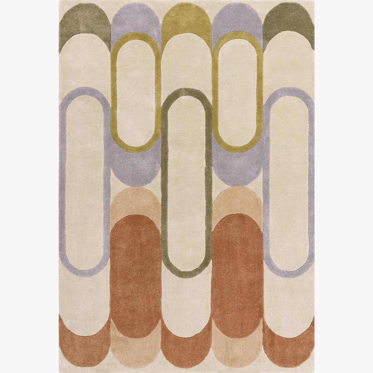 Recycled Retro Pastel Pattern Rug – image 1