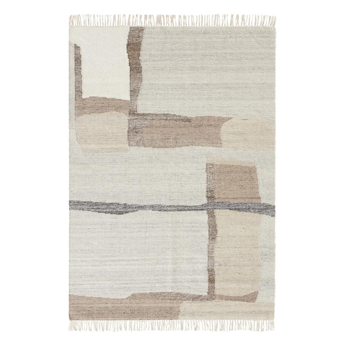 Namili Fringed Abstract Wool and Cotton Rug – image 2