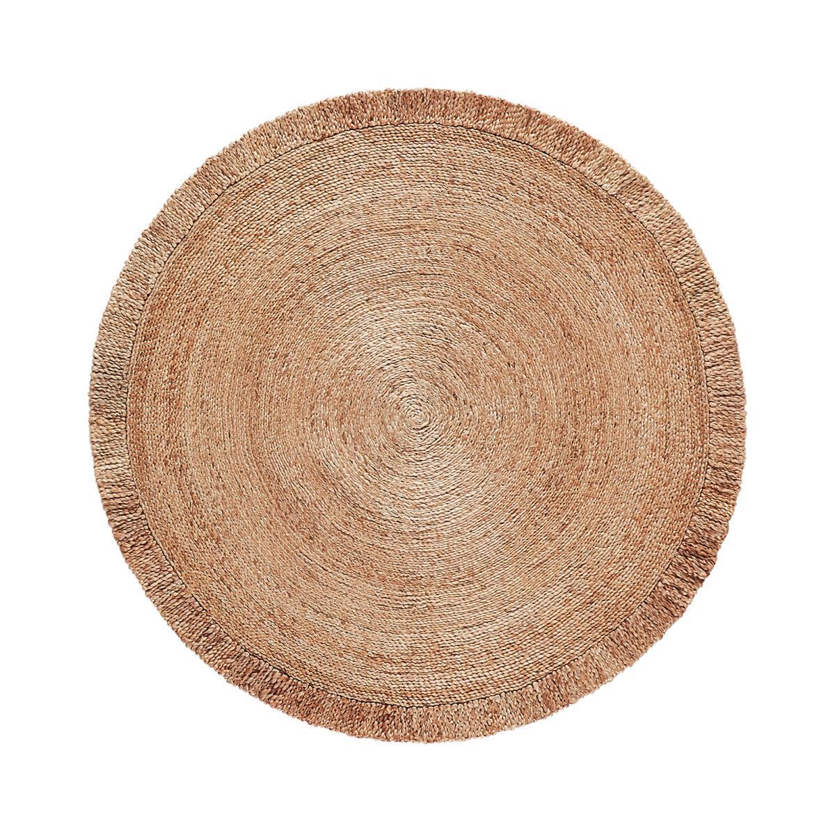 Aftas Fringed Round Jute Rug – image 2