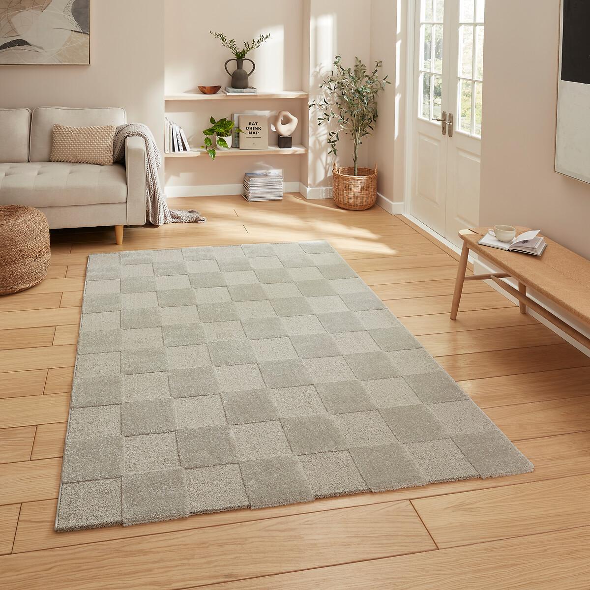 Modern Geometric Checkerboard Rug – image 2