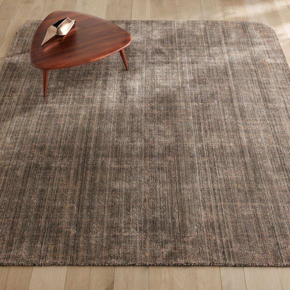 Elona Handwoven Square Lyocell Rug – image 1