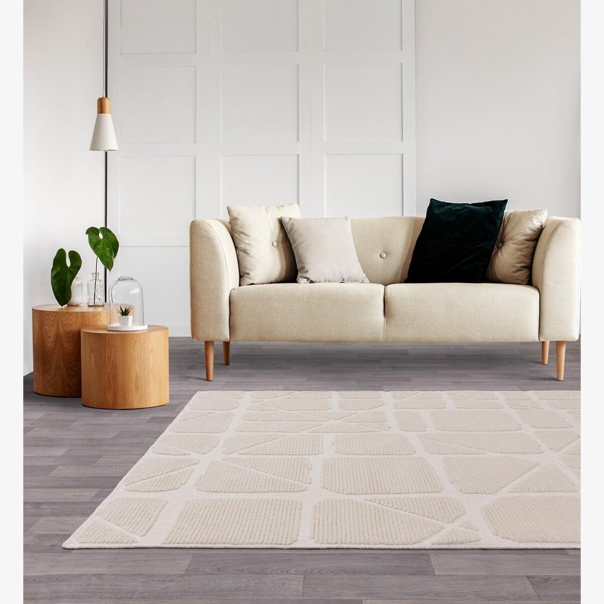 Plush Abstract Shapes Rug – image 1
