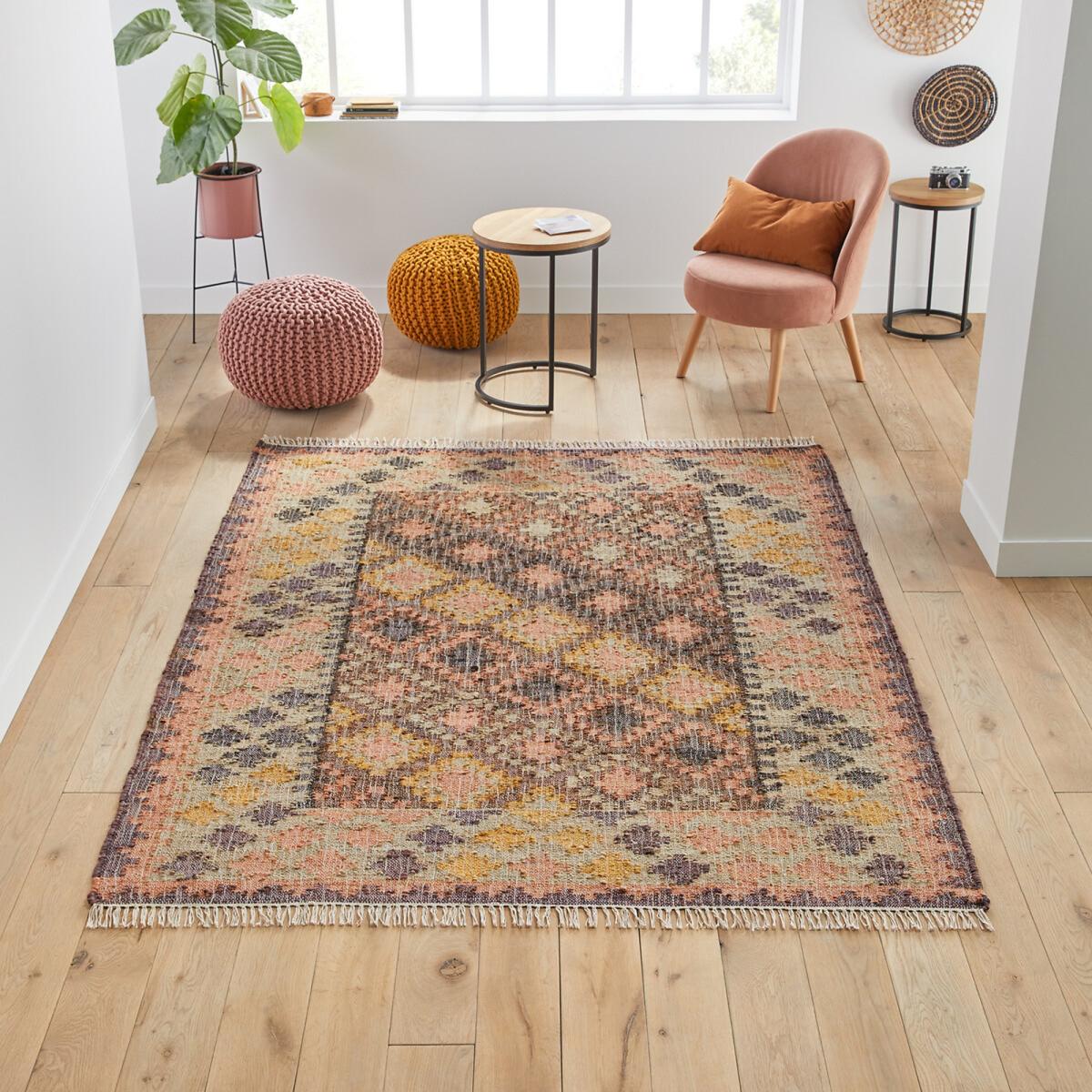 Serena Kilim Jute and Cotton Rug – image 1