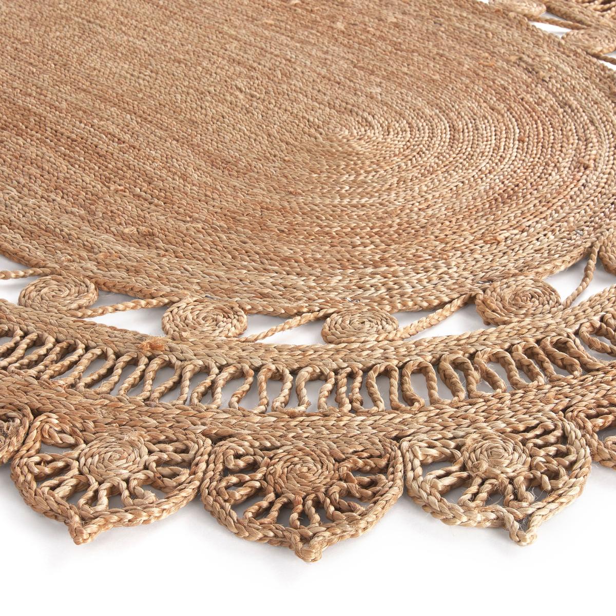 Rozza Scalloped Edges Oval Jute Rug – image 3
