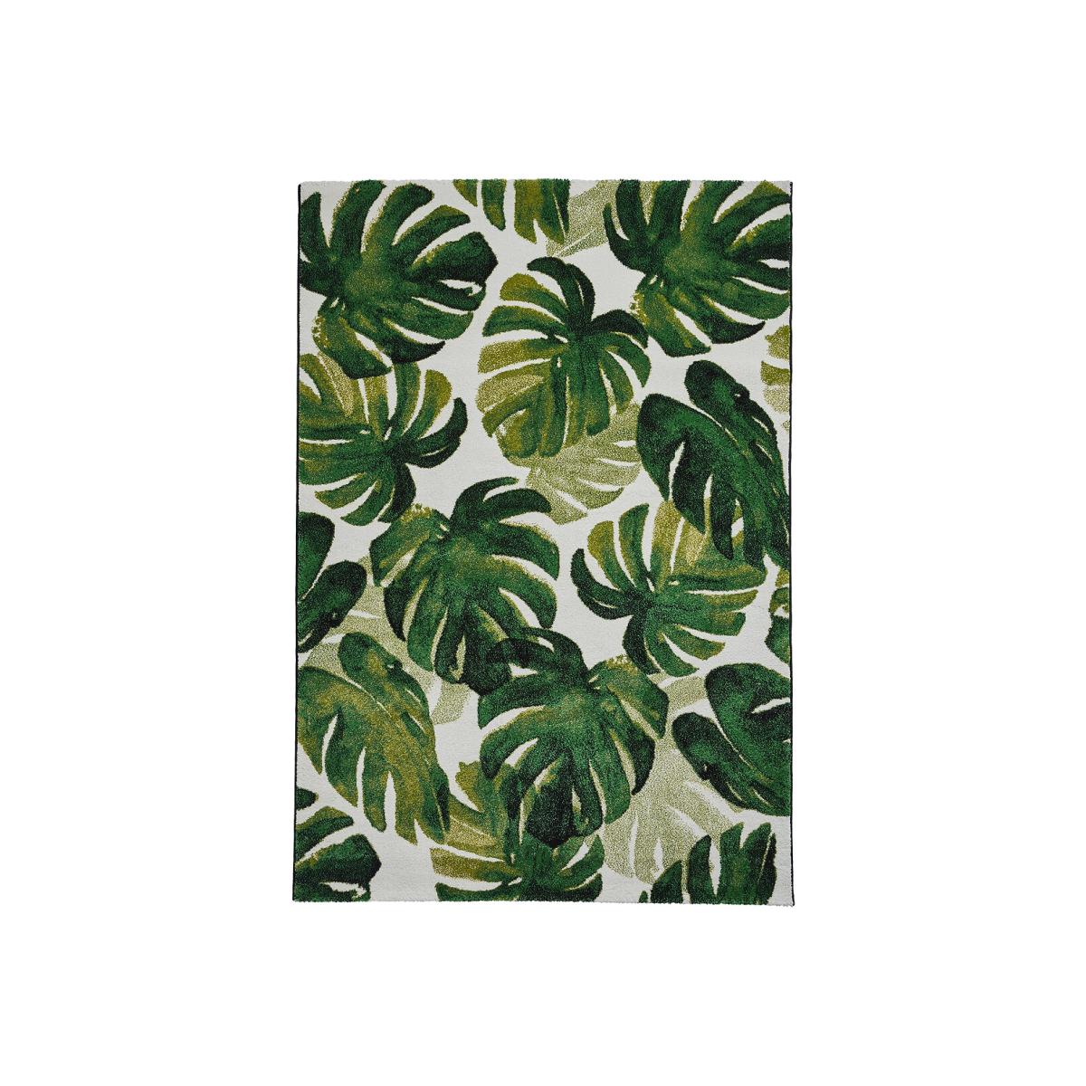 Tropical Monstera Leaf Print Rug – image 1