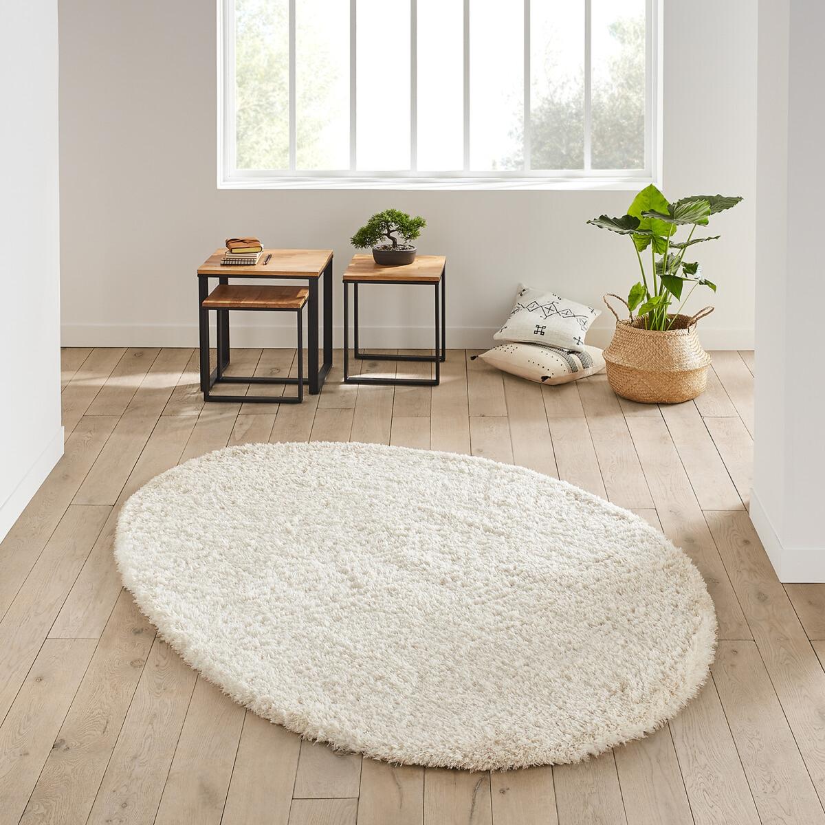 Lenore Textured Oval Jute Mix Rug – image 1