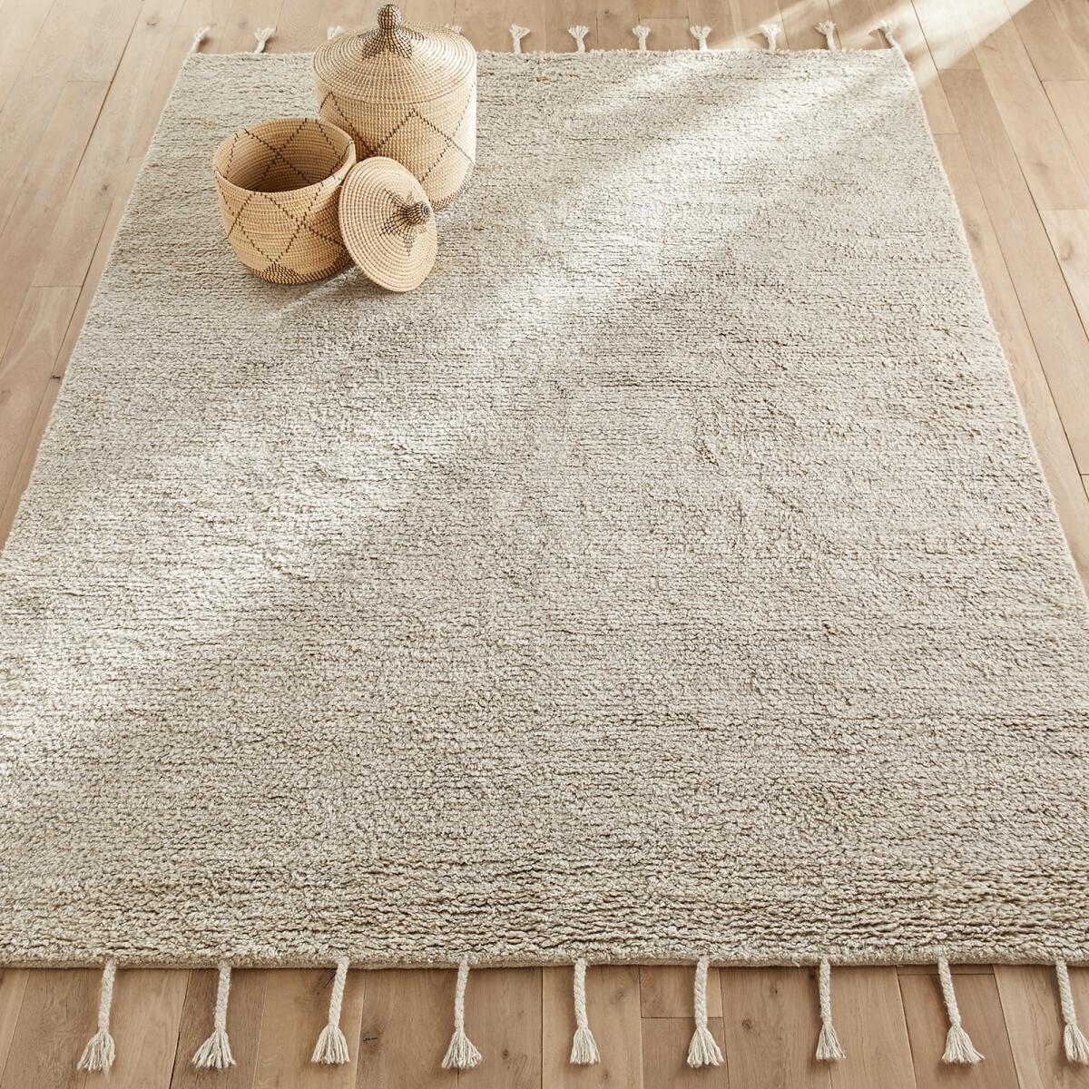 Néroli Fringed Hand Knotted Wool XL Rug – image 1