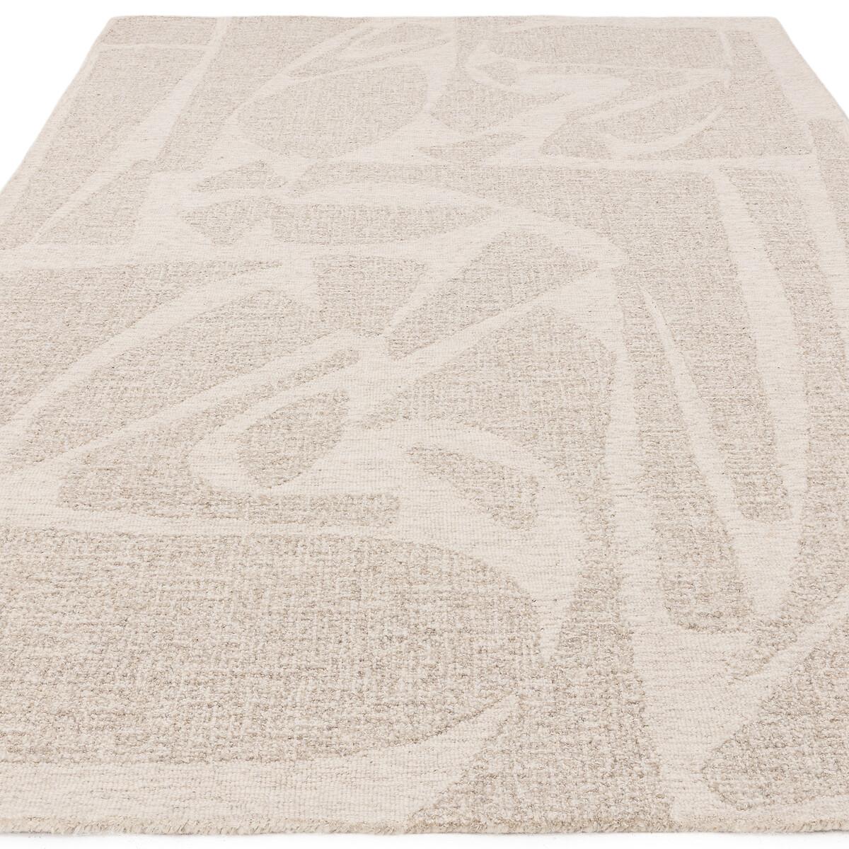 Contrast Dyed Abstract Pattern Rug in 100% Wool – image 3