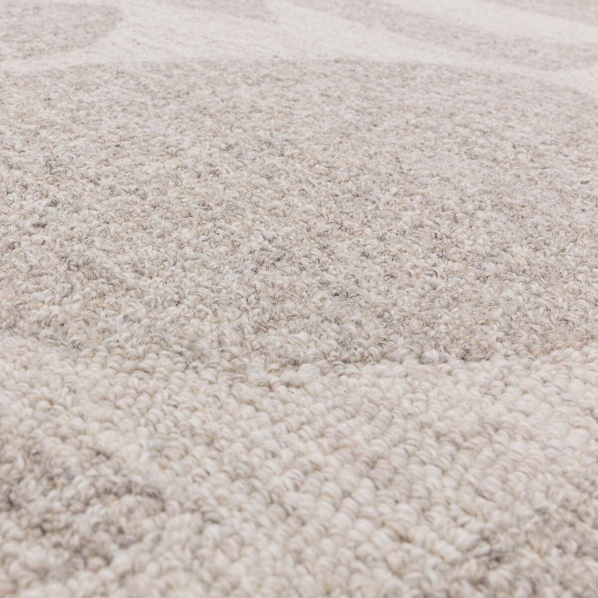 Contrast Dyed Abstract Pattern Rug in 100% Wool – image 6
