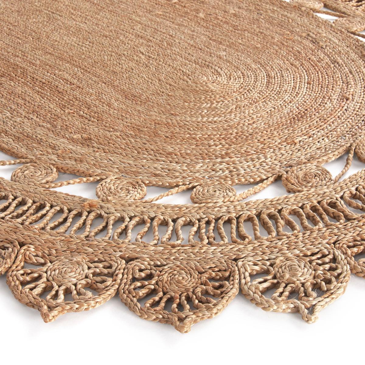 Rozza Patterned Oval Jute Rug – image 2