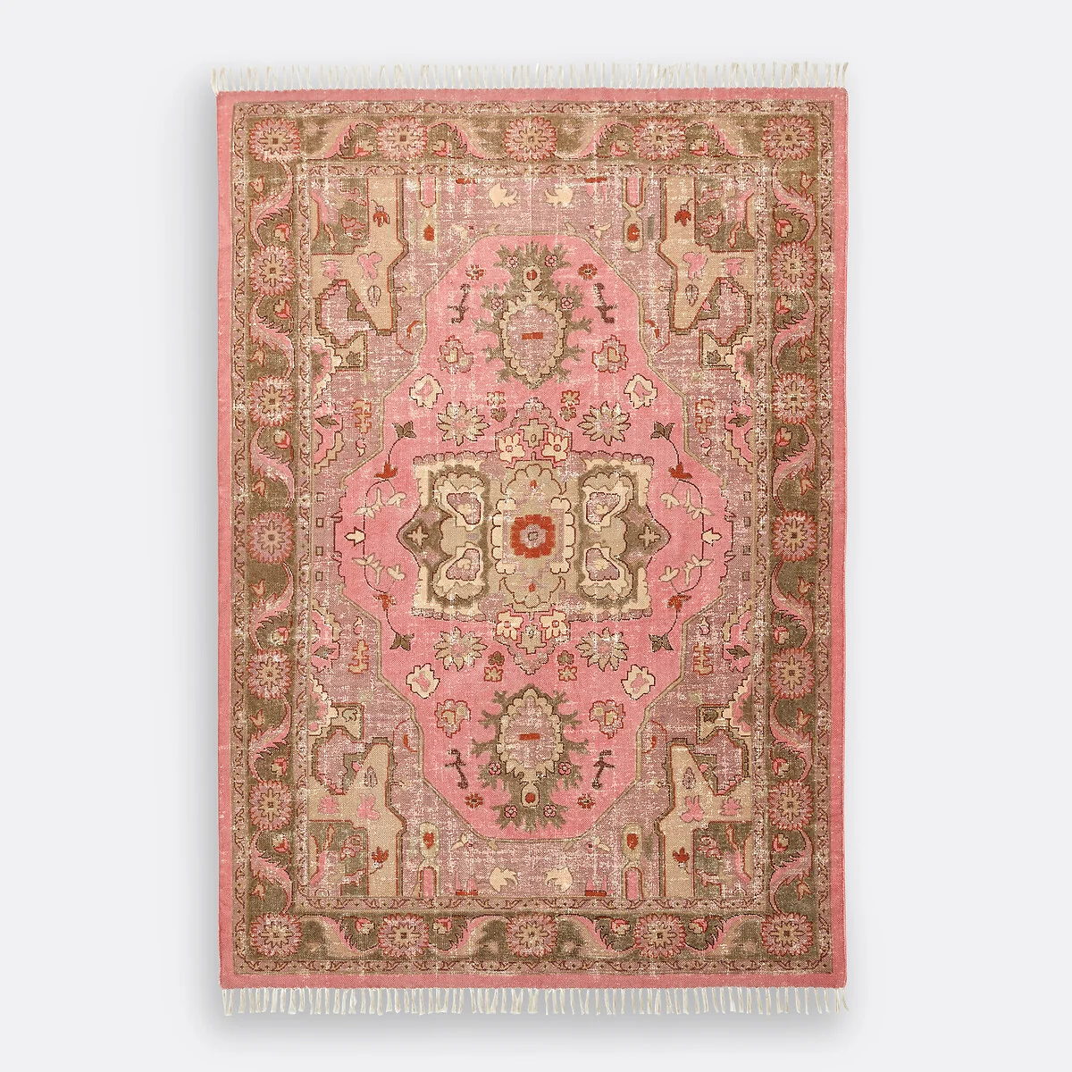 Floris Cotton Vintage Rug with Fringed Finish – image 2