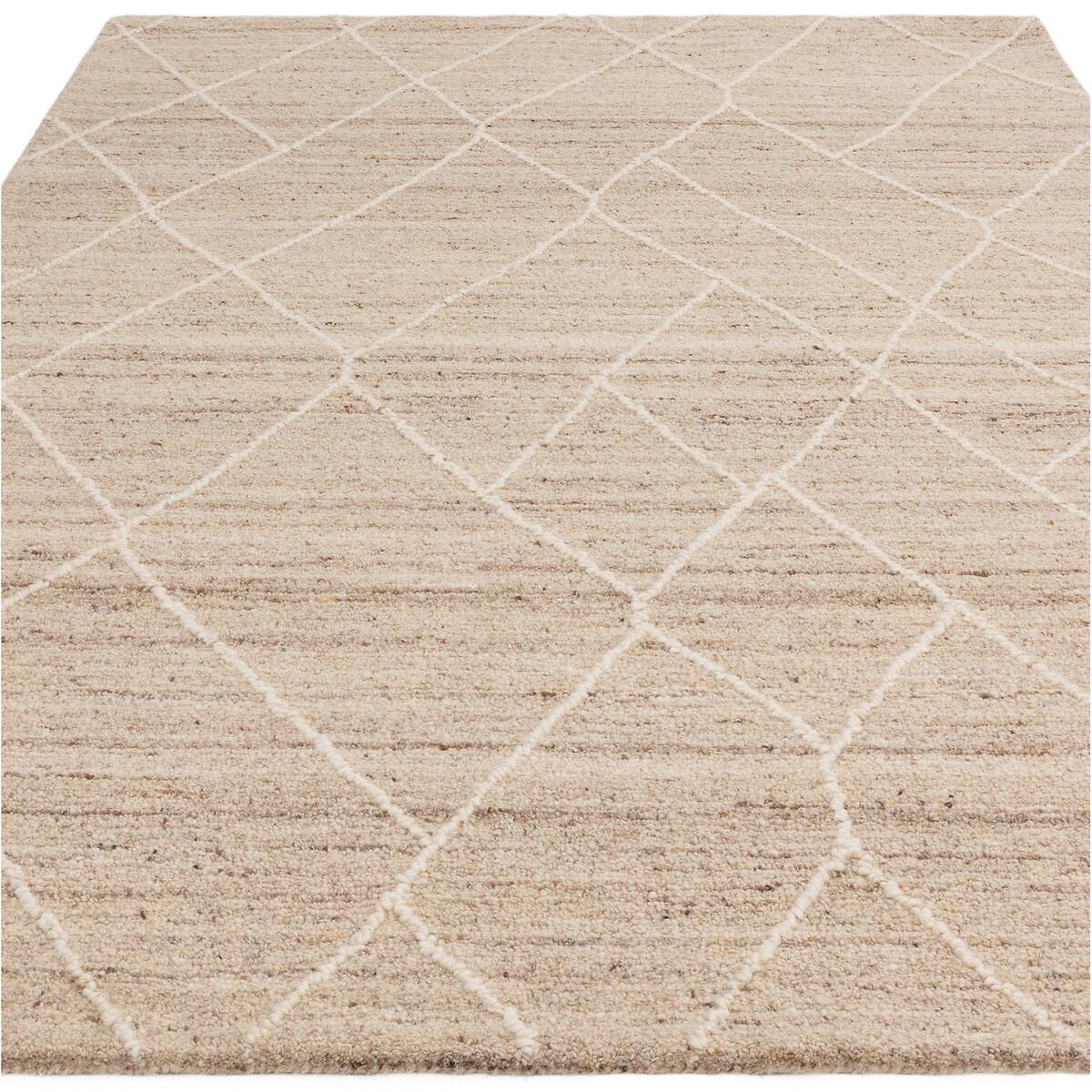 Contemporary Boho Natural Rug in 100% Wool – image 3