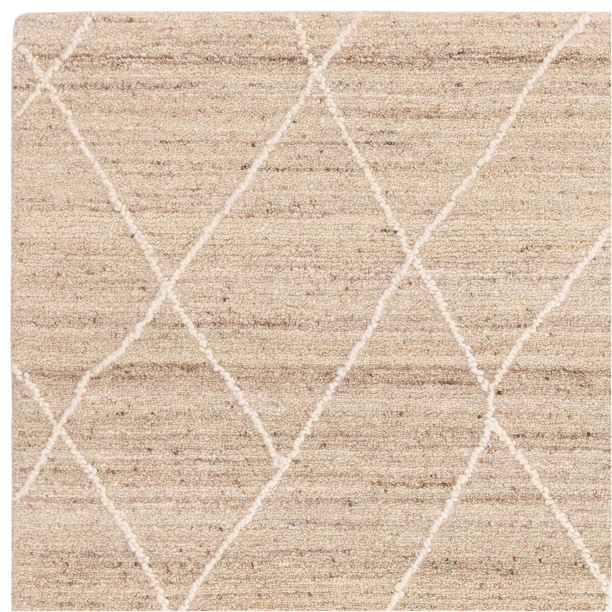 Contemporary Boho Natural Rug in 100% Wool – image 4
