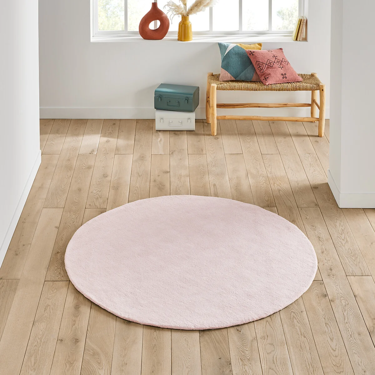 Renzo Large Round Tufted Cotton Rug – image 2