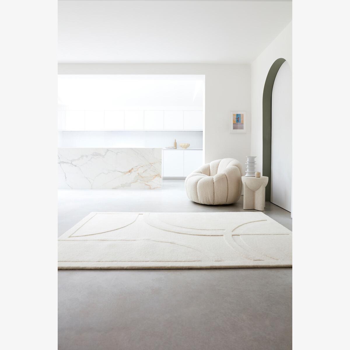 Premium Scandi Style Carved Rug in 100% Wool – image 1