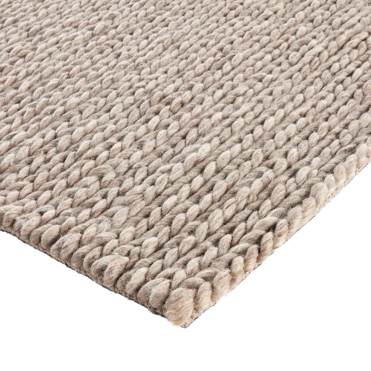 Diano Knit Effect Square 100% Wool Rug – image 3