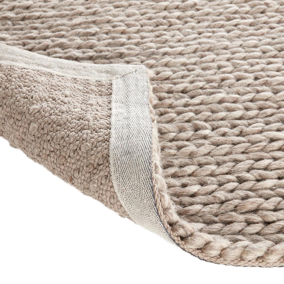 Diano Knit Effect Square 100% Wool Rug – image 4
