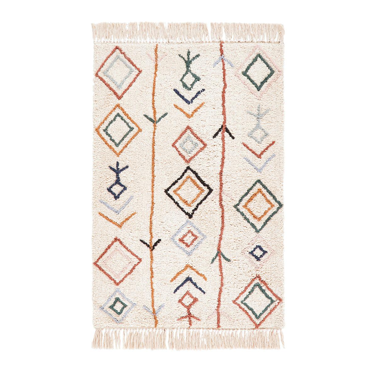 Javi Multicoloured Berber Style Fringed 100% Cotton Rug – image 2