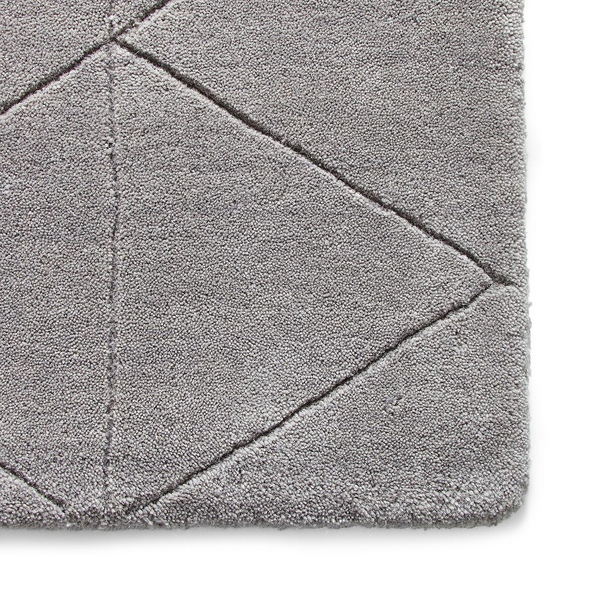 Subtle Triangle Tiled Geometric Patterned Rug in 100% Wool – image 3
