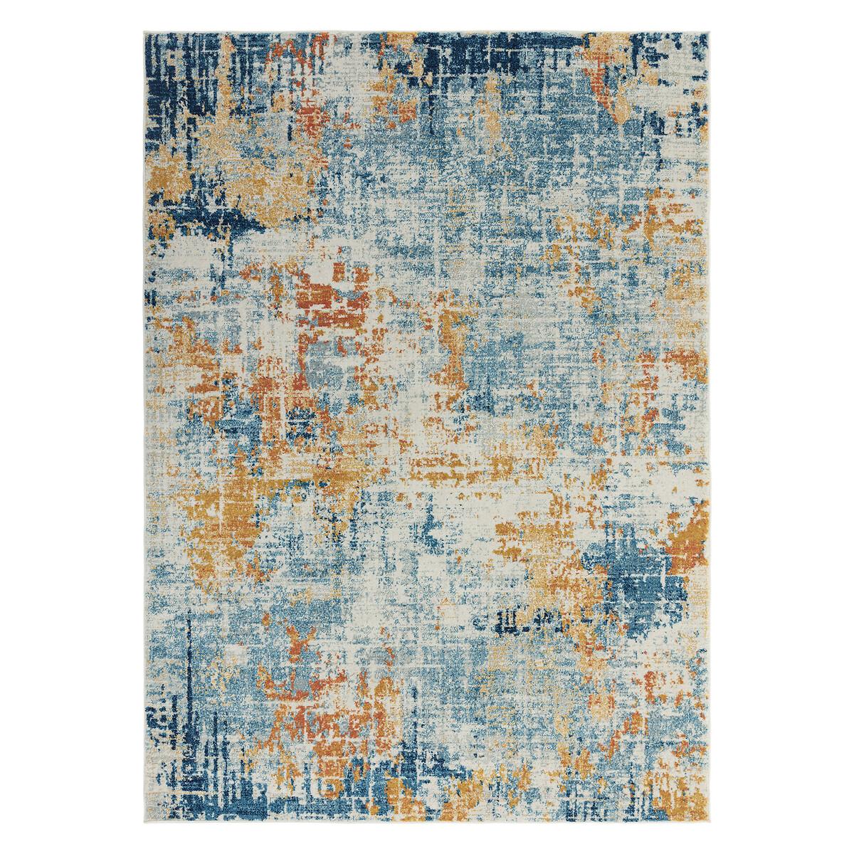 Distressed Abstract Pattern Rug – image 2