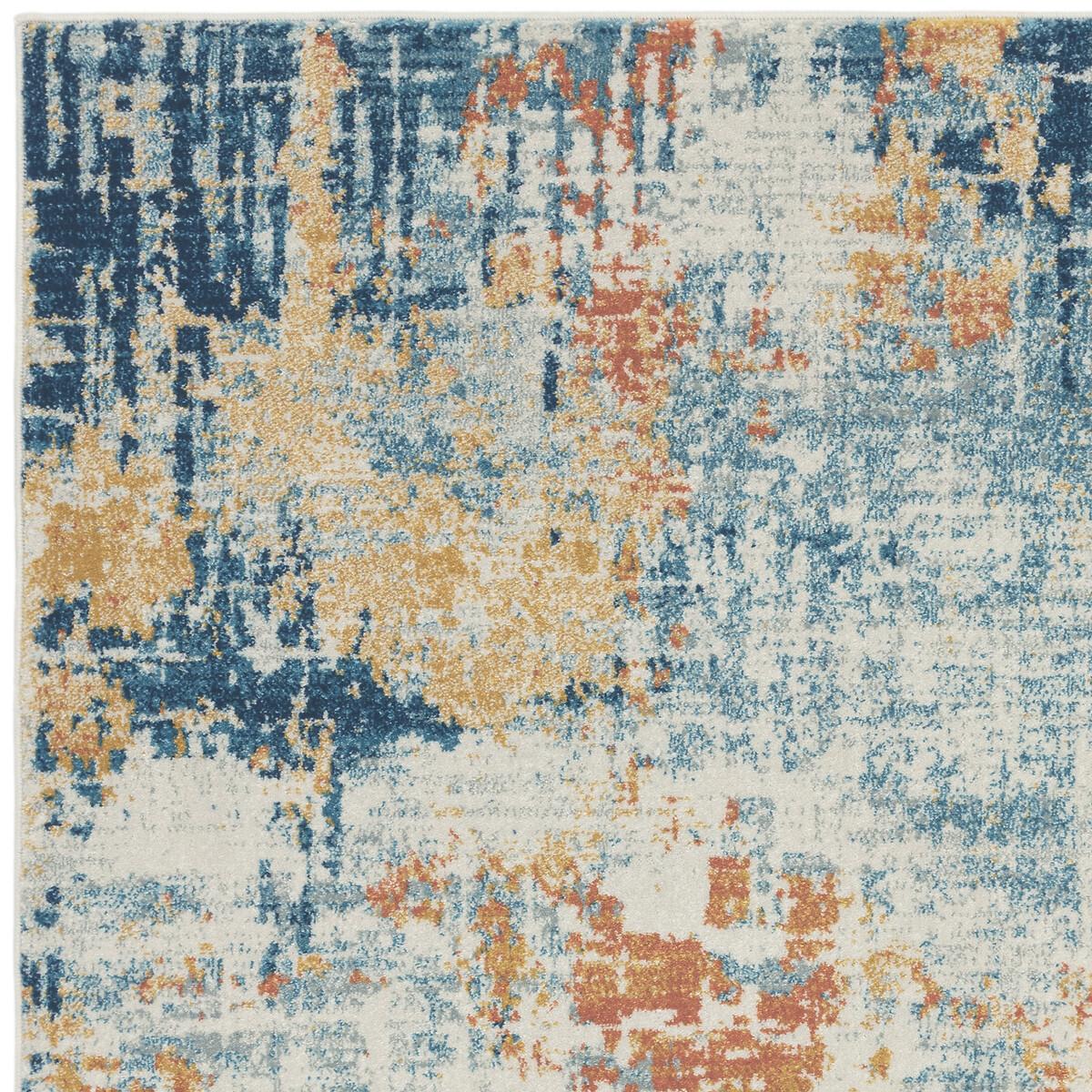 Distressed Abstract Pattern Rug – image 4