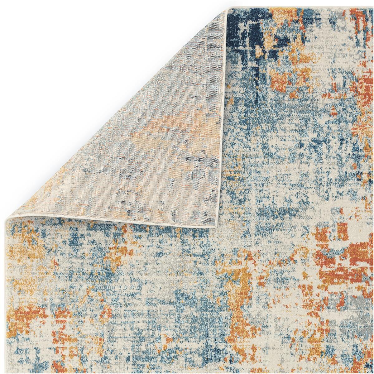 Distressed Abstract Pattern Rug – image 5