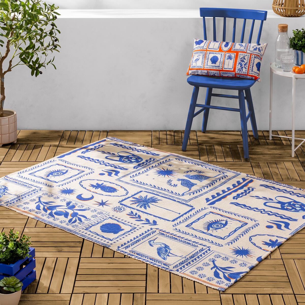 Abstract Stamp Digitally Printed Indoor/Outdoor Rug