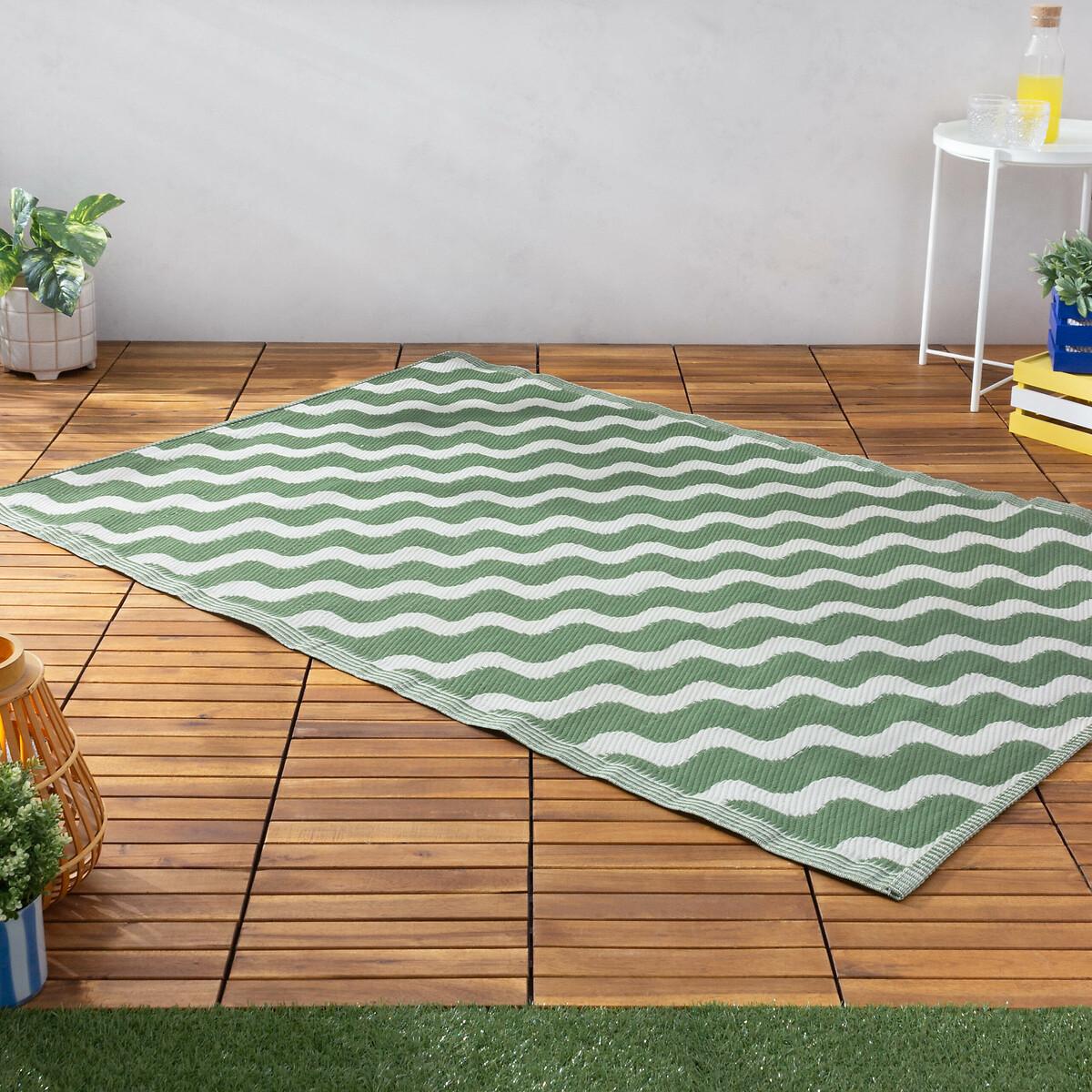 Wave Printed Woven 100% Recycled Indoor/Outdoor Rug – image 5